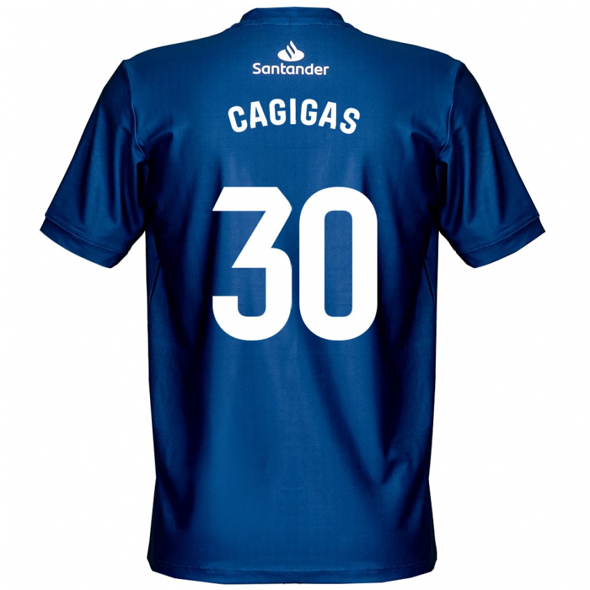 ילדים Iván Cagigas #30 כחול מלכותי לבן חולצת שוער 2025/26 חולצה קצרה