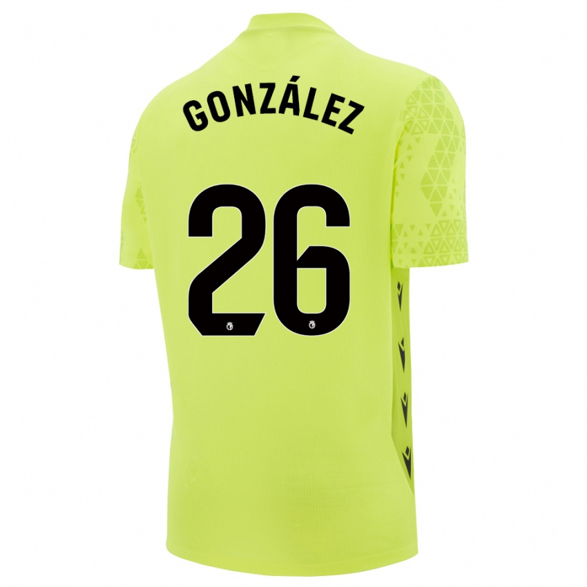 ילדים דייגו גונסאלס #26 ירוק צהוב שחור חולצת שוער 2025/26 חולצה קצרה