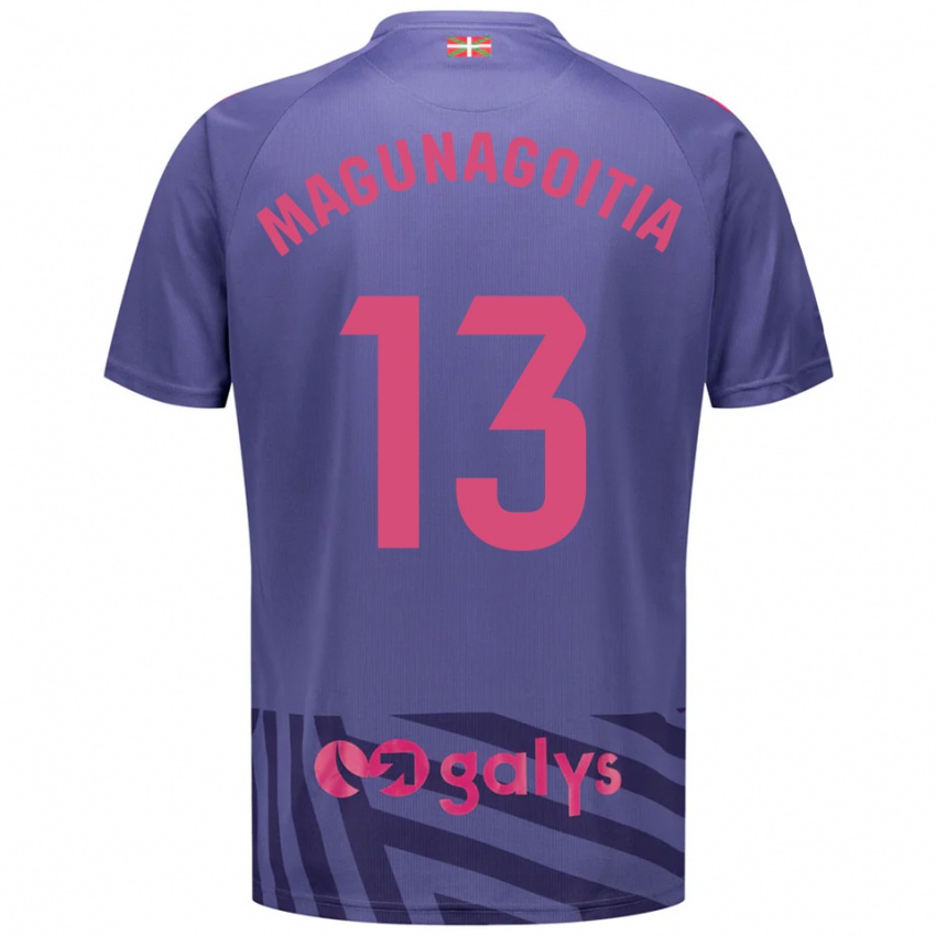 ילדים Jonmi Magunagoitia #13 כחול אפור סגול חולצת שוער 2025/26 חולצה קצרה