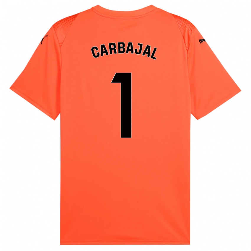 ילדים כריסטינה דיאס קרבחאל #1 כתום שחור אדום חולצת שוער 2025/26 חולצה קצרה