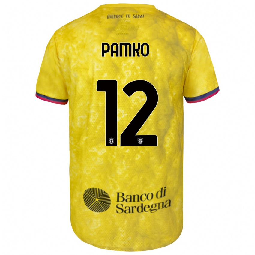 ילדים Dmytro Panko #12 צהוב שחור חולצת שוער 2025/26 חולצה קצרה