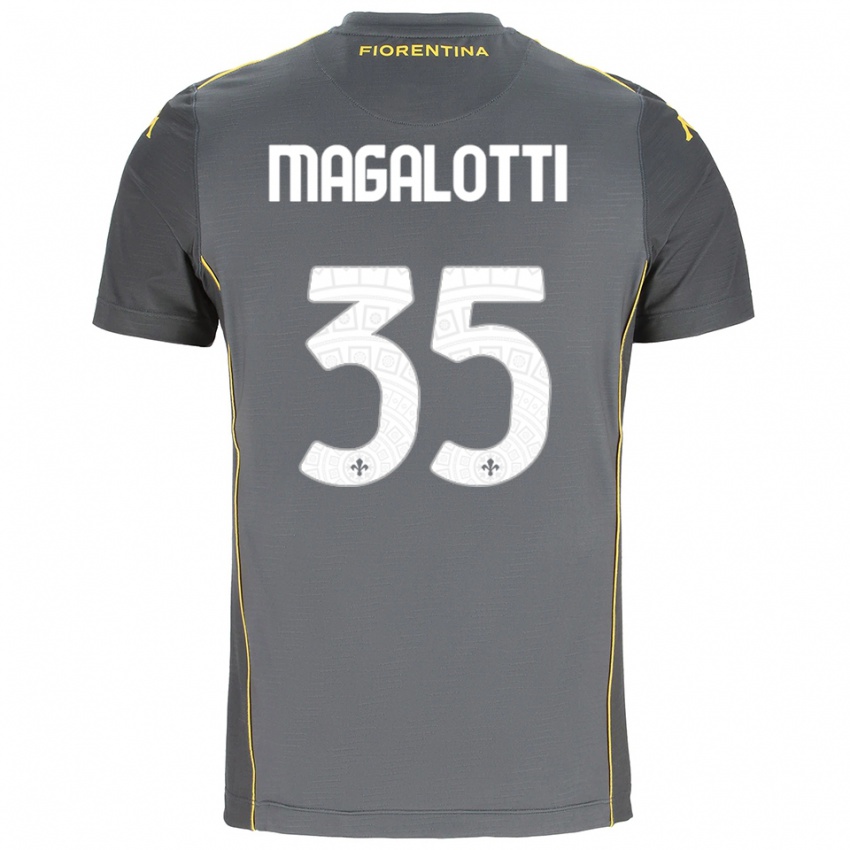 ילדים מתיה מגלוטי #35 אפור כהה צהוב חולצת שוער 2025/26 חולצה קצרה