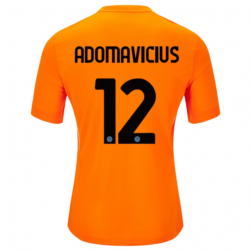 ילדים הנריקאס אדומוויצ׳יוס #12 כתום בהיר שחור חולצת שוער 2025/26 חולצה קצרה