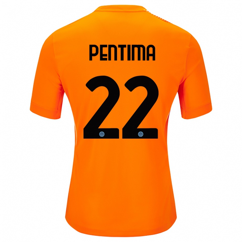 ילדים אלסנדרו פנטימה #22 כתום בהיר שחור חולצת שוער 2025/26 חולצה קצרה