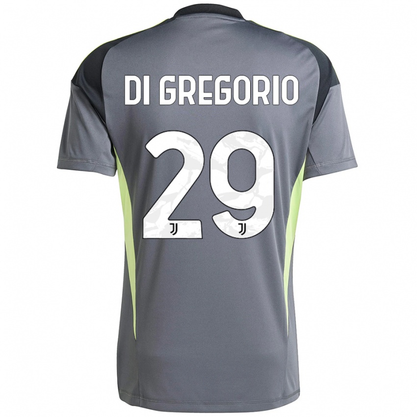 ילדים מיקלה די גרגוריו #29 אפור כהה לבן חולצת שוער 2025/26 חולצה קצרה