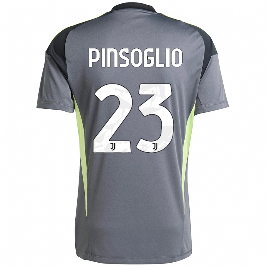 ילדים קרלו פינסוליו #23 אפור כהה לבן חולצת שוער 2025/26 חולצה קצרה