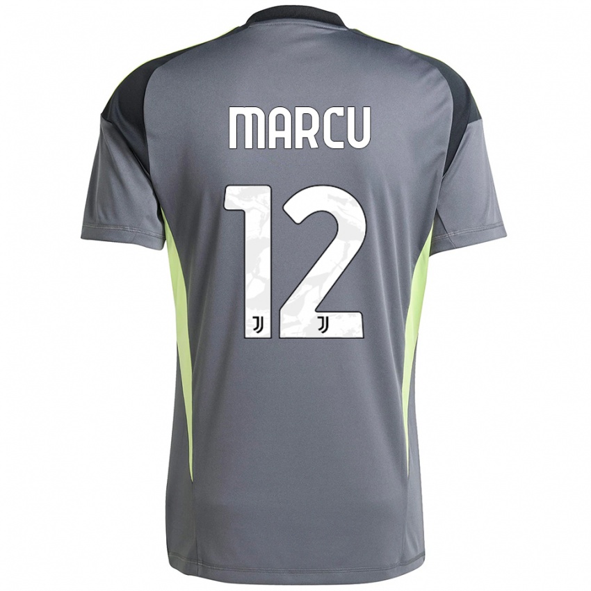 ילדים אלסיו מרקו #12 אפור כהה לבן חולצת שוער 2025/26 חולצה קצרה