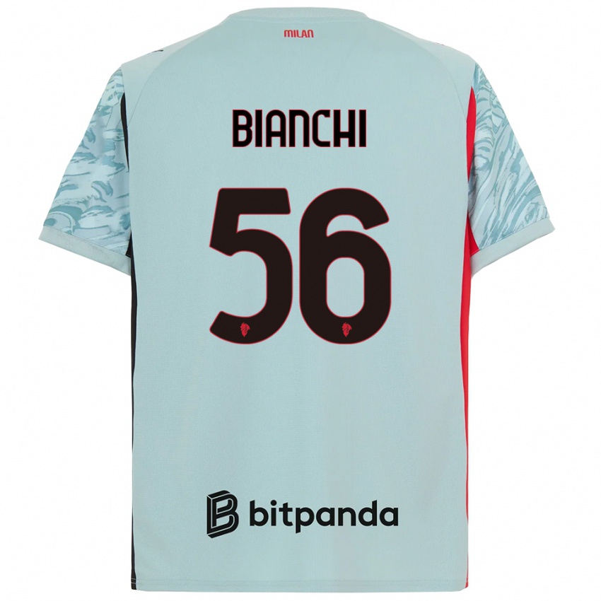 ילדים אלסנדרו ביאנקי #56 כחול בהיר אדום חולצת שוער 2025/26 חולצה קצרה