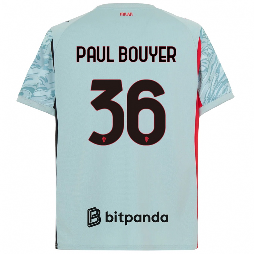 ילדים Léo Paul Bouyer #36 כחול בהיר אדום חולצת שוער 2025/26 חולצה קצרה