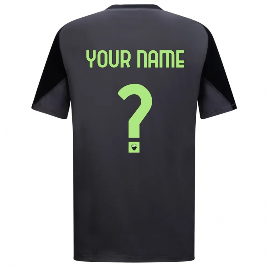 ילדים רומא שחור ירוק בהיר חולצת שוער 2025/26 חולצה קצרה