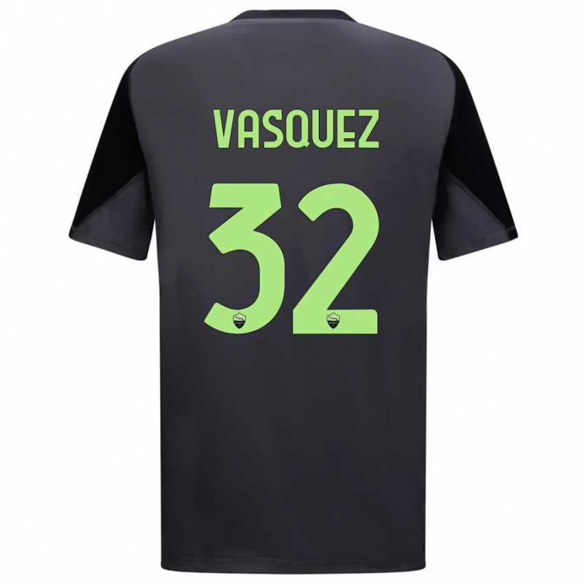 ילדים דוויס ואסקז #32 שחור ירוק בהיר חולצת שוער 2025/26 חולצה קצרה