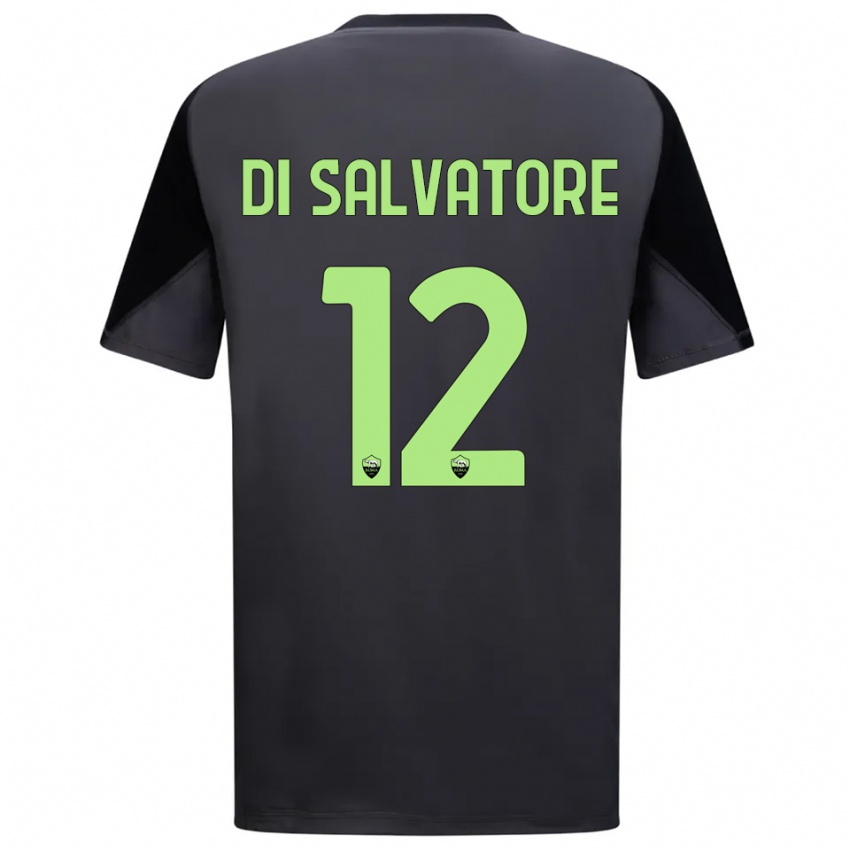 ילדים Diego Di Salvatore #12 שחור ירוק בהיר חולצת שוער 2025/26 חולצה קצרה