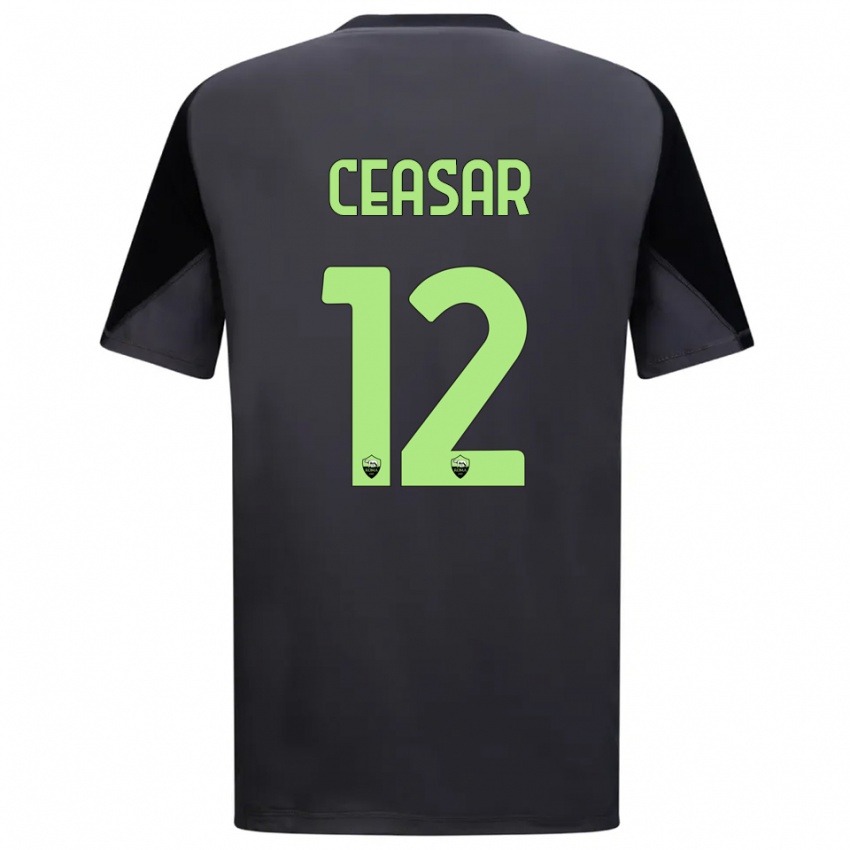 ילדים קמליה סיזר #12 שחור ירוק בהיר חולצת שוער 2025/26 חולצה קצרה