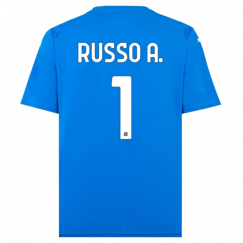 ילדים אלסנדרו רוסו #1 כחול לבן חולצת שוער 2025/26 חולצה קצרה