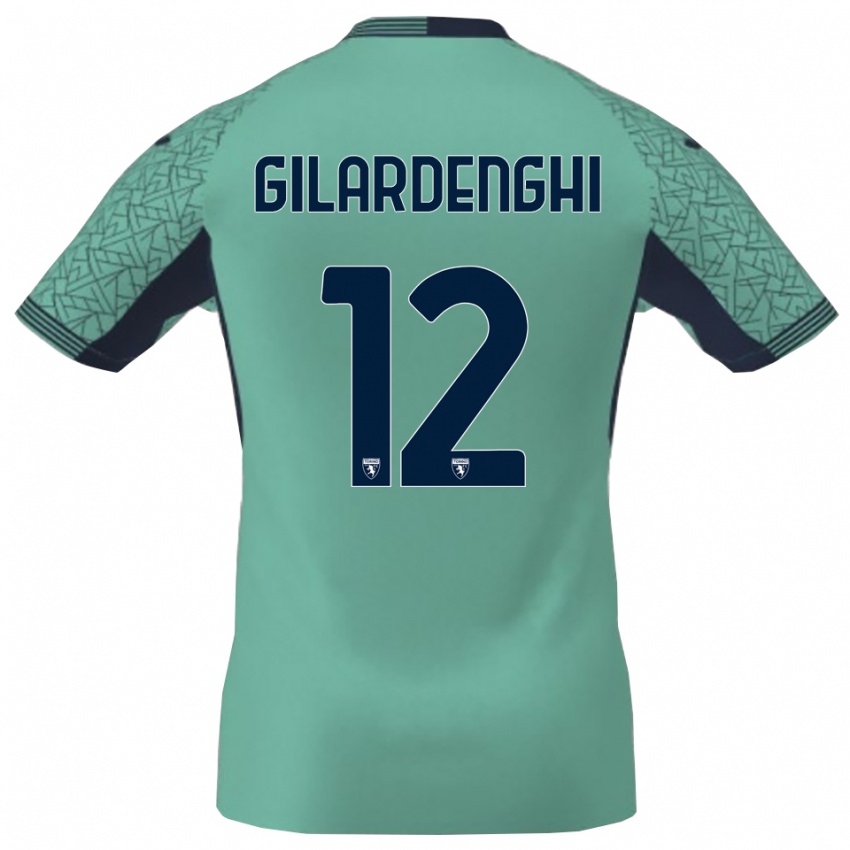 ילדים Riccardo Gilardenghi #12 לגונה כחולה חולצת שוער 2025/26 חולצה קצרה