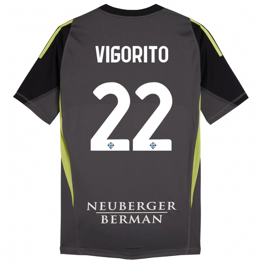 ילדים מאורו ויגוריטו #22 שחור ירוק בהיר חולצת שוער 2025/26 חולצה קצרה