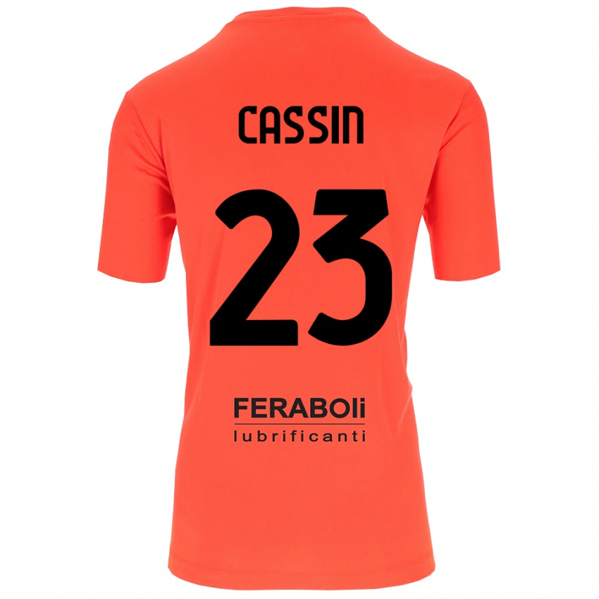 ילדים Marco Cassin #23 שחור אדום כתום חולצת שוער 2025/26 חולצה קצרה