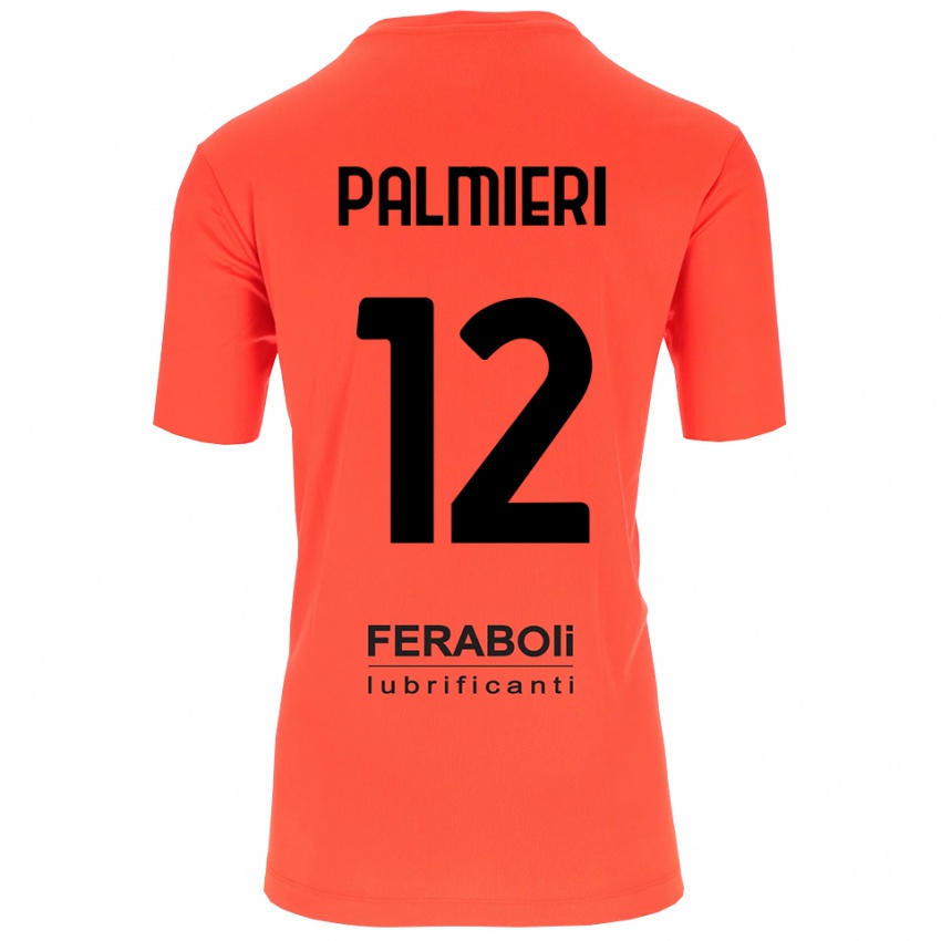 ילדים Cristian Palmieri #12 שחור אדום כתום חולצת שוער 2025/26 חולצה קצרה