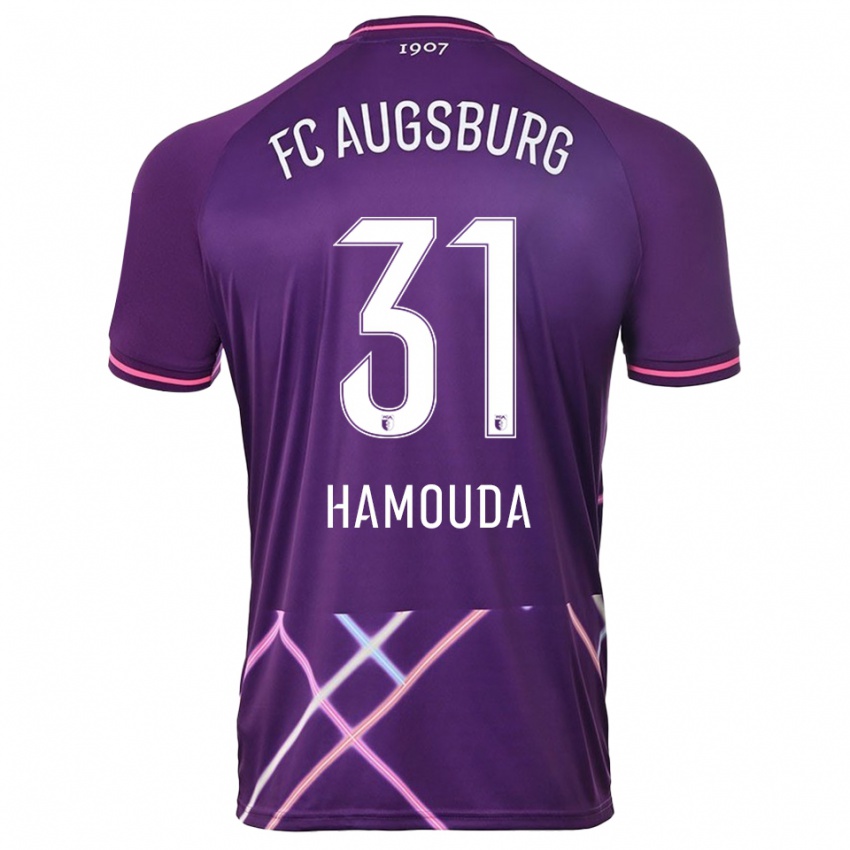 ילדים Hania Hamouda #31 סגול ורוד חולצת שוער 2025/26 חולצה קצרה