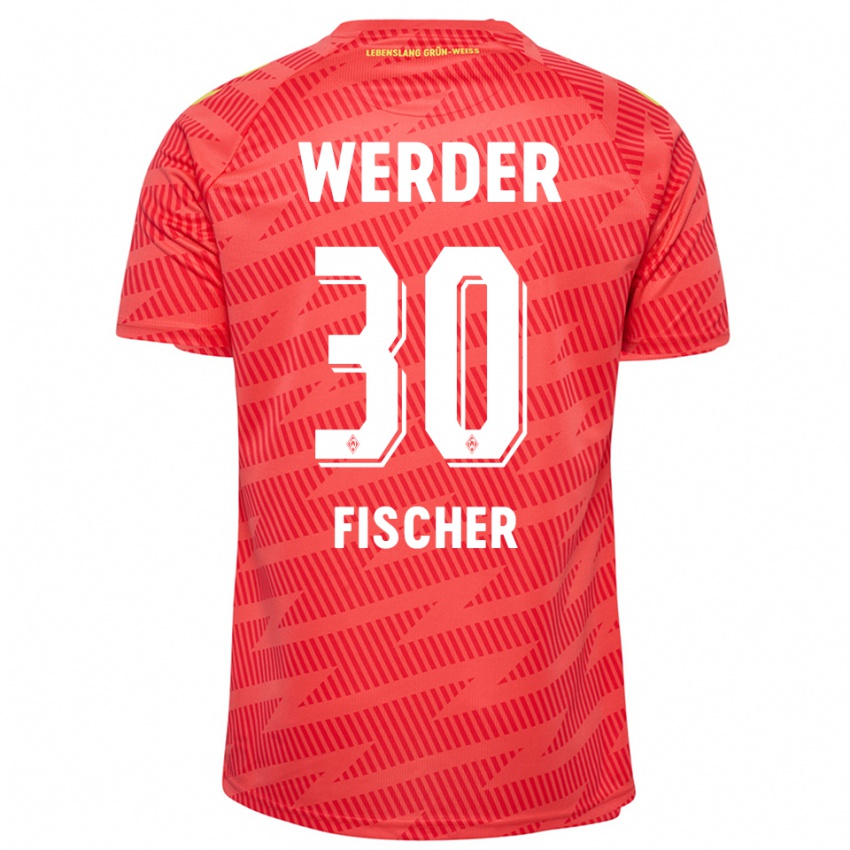 ילדים Vanessa Fischer #30 צהוב אדום חולצת שוער 2025/26 חולצה קצרה