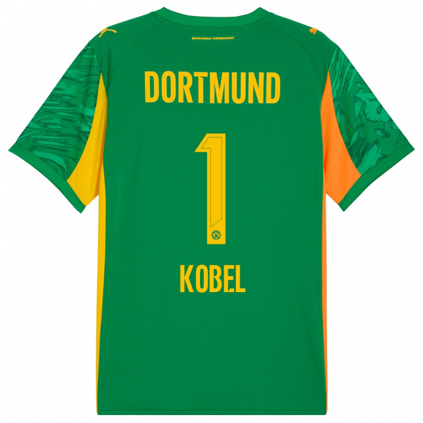 ילדים גרגור קובל #1 כתום ירוק חולצת שוער 2025/26 חולצה קצרה