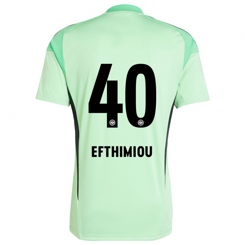 ילדים Sissis Efthimiou #40 שחור ירוק בהיר חולצת שוער 2025/26 חולצה קצרה