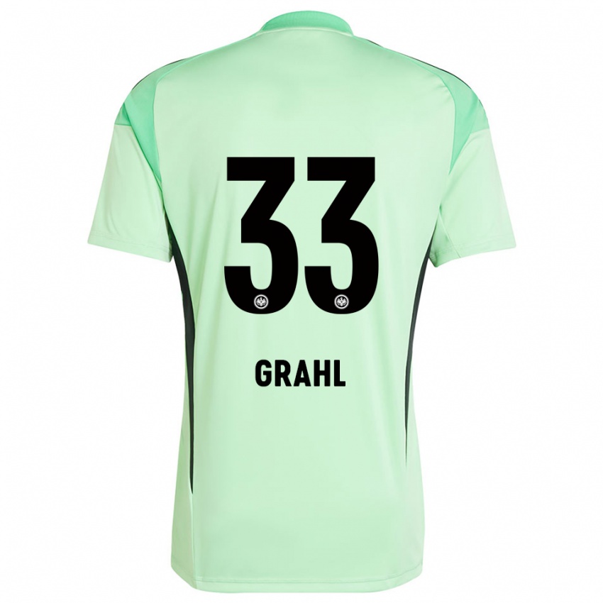ילדים ינס גראהל #33 שחור ירוק בהיר חולצת שוער 2025/26 חולצה קצרה
