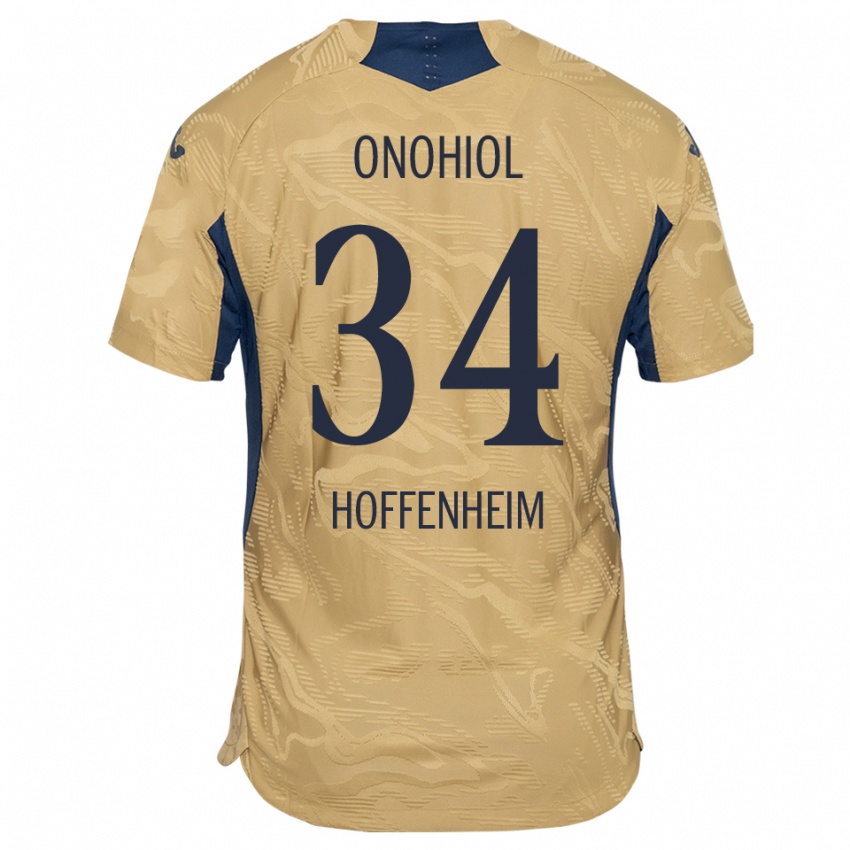 ילדים Yannick Onohiol #34 שחור שזוף חולצת שוער 2025/26 חולצה קצרה