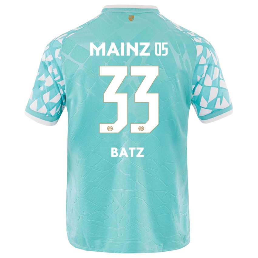 ילדים דניאל בץ #33 לבן טורקיז חולצת שוער 2025/26 חולצה קצרה