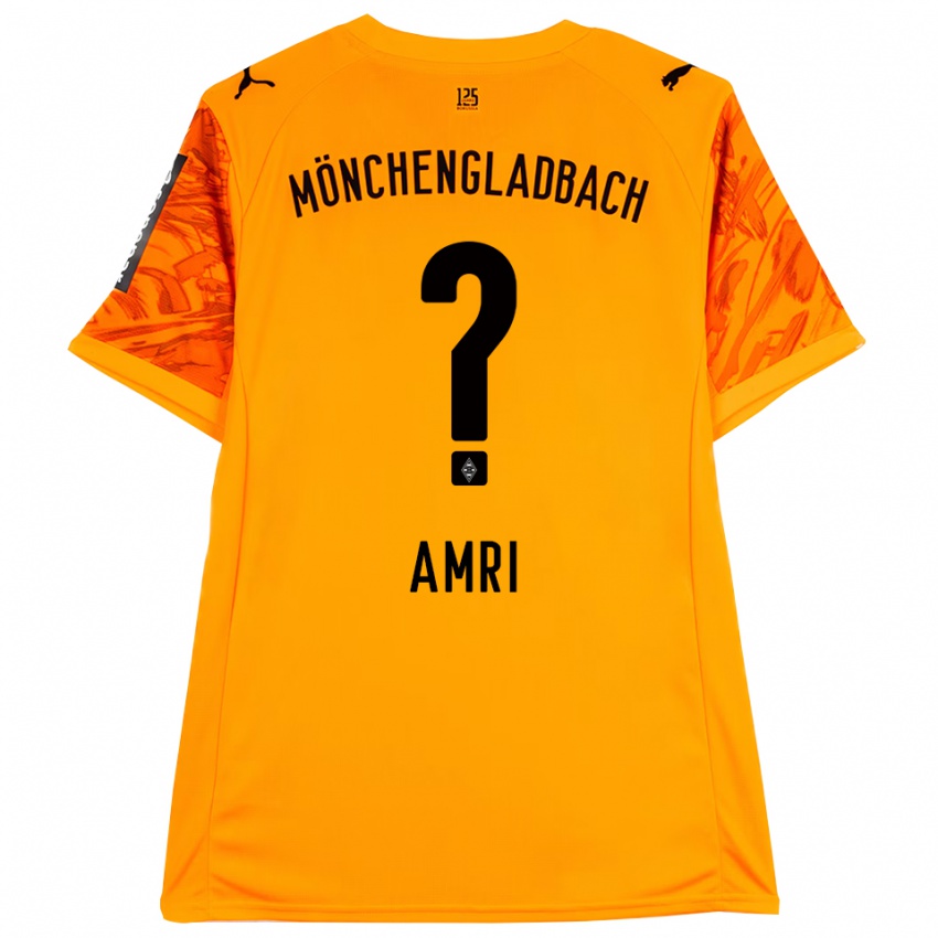 ילדים Abdelrahman Amri #0 שחור צהוב כתום חולצת שוער 2025/26 חולצה קצרה