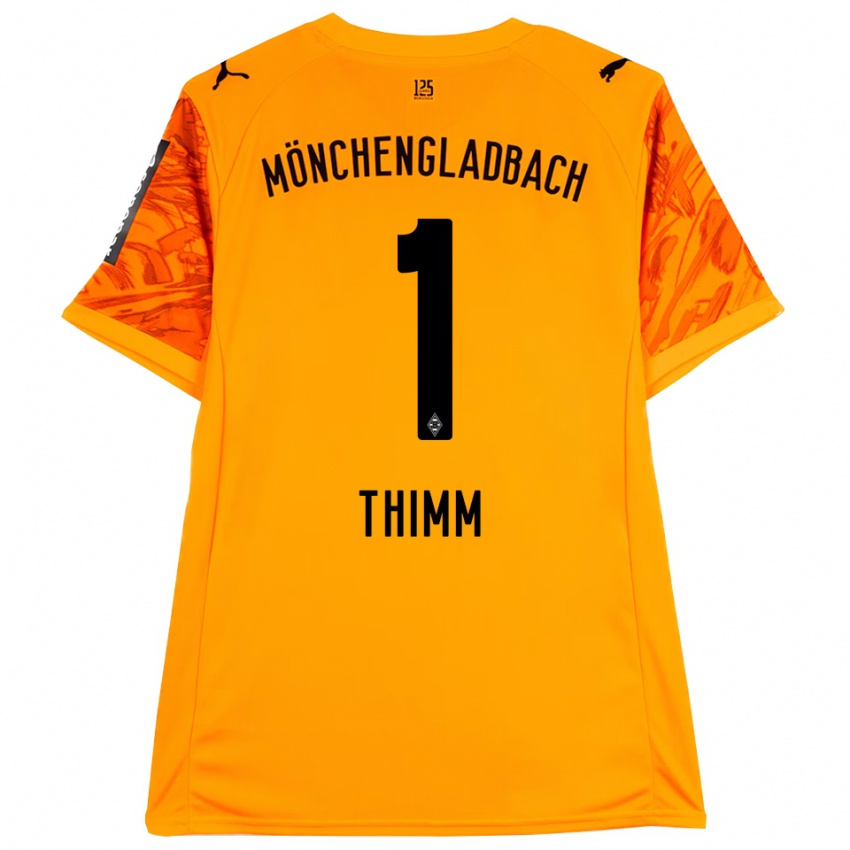 ילדים Joshua Thimm #1 שחור צהוב כתום חולצת שוער 2025/26 חולצה קצרה