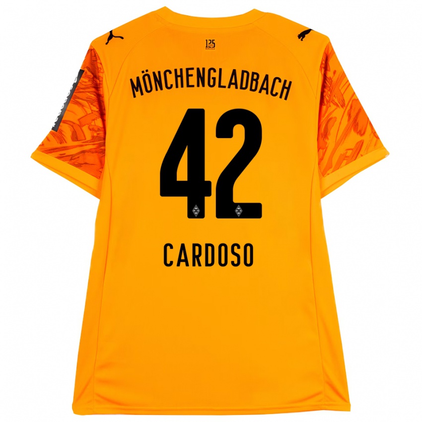 ילדים טיאגו פריירה קרדוסו #42 שחור צהוב כתום חולצת שוער 2025/26 חולצה קצרה