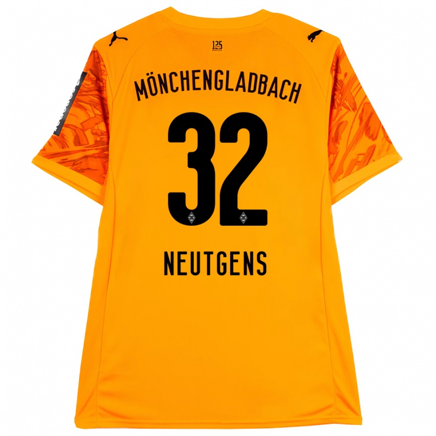 ילדים מקסימיליאן נויטגנס #32 שחור צהוב כתום חולצת שוער 2025/26 חולצה קצרה