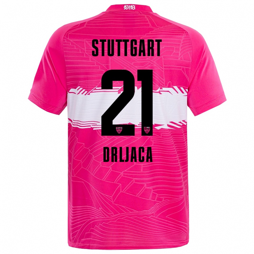 ילדים שטפן דרליאצ'ה #21 שחור ורוד עמוק חולצת שוער 2025/26 חולצה קצרה