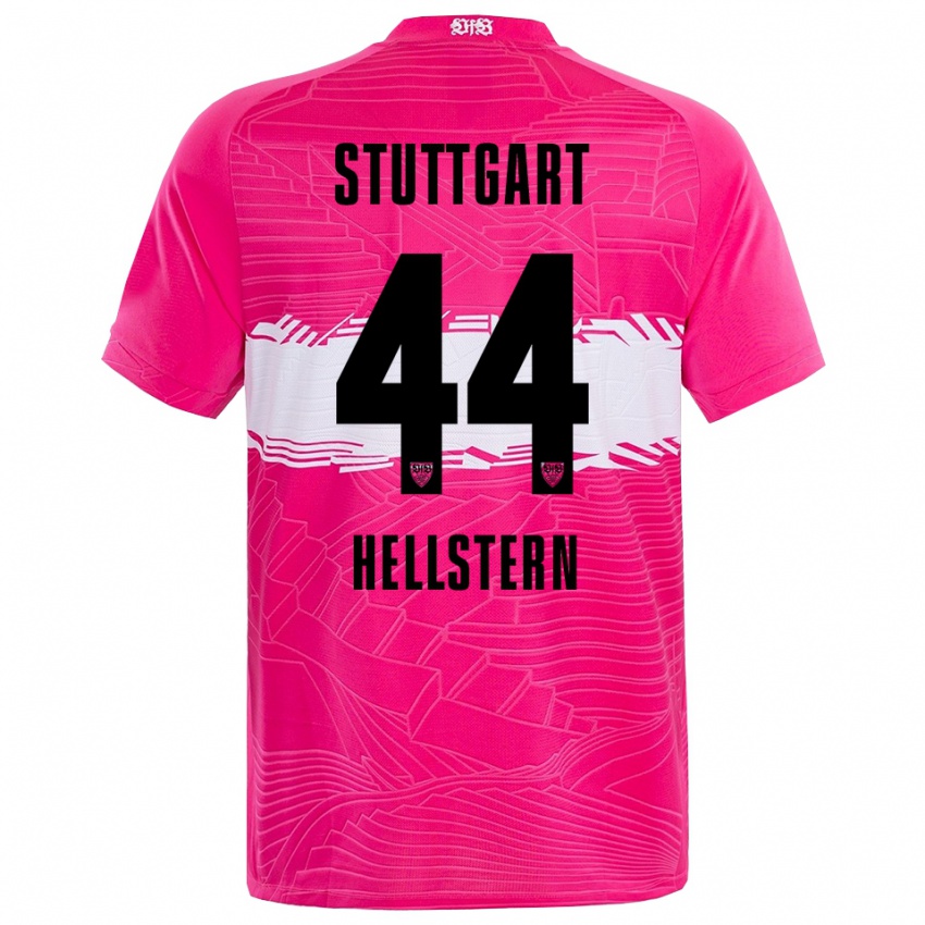 ילדים פלוריאן פסקל הלשטרן #44 שחור ורוד עמוק חולצת שוער 2025/26 חולצה קצרה