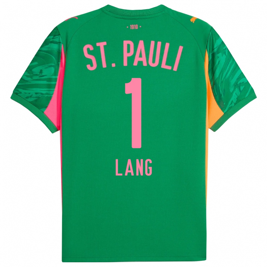 ילדים כריסטוף לאנג #1 ורוד כתום ירוק חולצת שוער 2025/26 חולצה קצרה