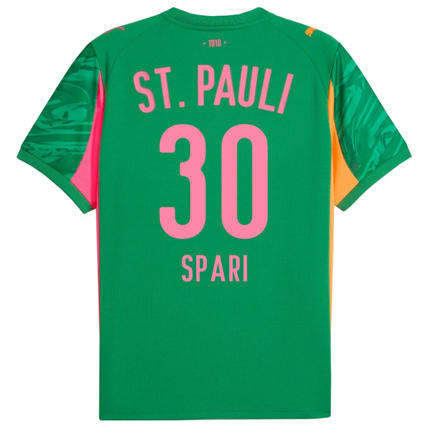 ילדים Simon Spari #30 ורוד כתום ירוק חולצת שוער 2025/26 חולצה קצרה