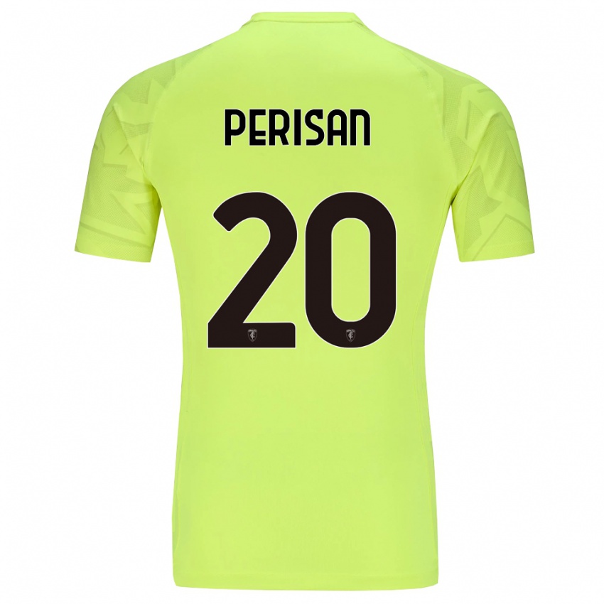 ילדים סמואלה פריסן #20 ירוק פלורסנט חולצת שוער 2025/26 חולצה קצרה