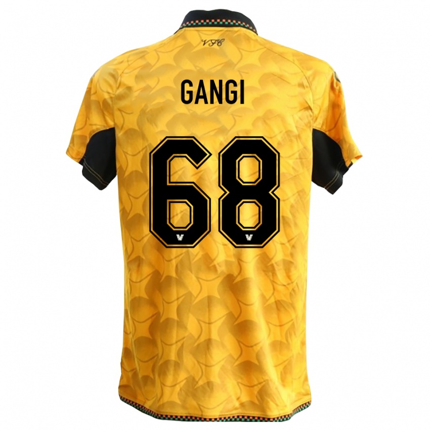 ילדים Chiara Gangi #68 שחור צהוב חולצת שוער 2025/26 חולצה קצרה
