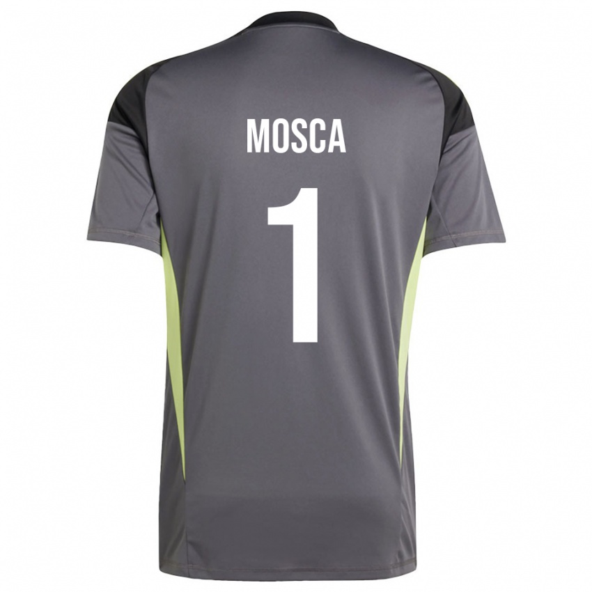 ילדים Lorenzo Mosca #1 אפור עמום חולצת שוער 2025/26 חולצה קצרה