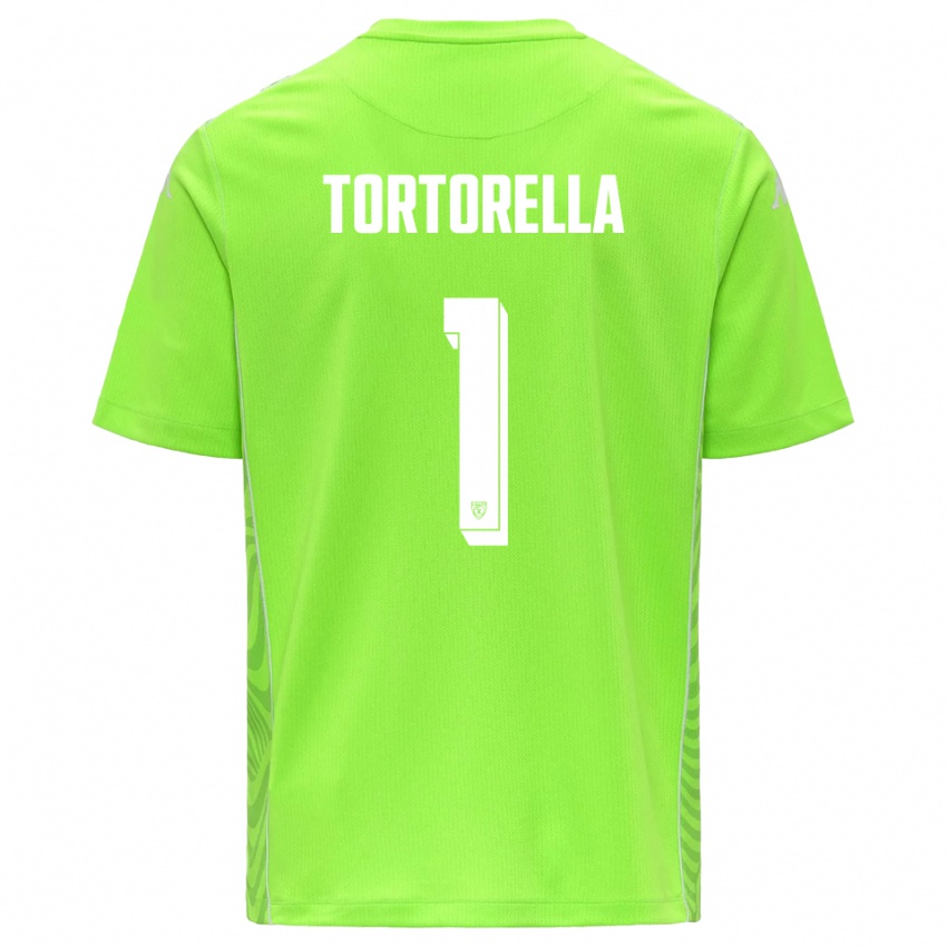 ילדים דייגו תורטורלה #1 לבן ירוק דשא חולצת שוער 2025/26 חולצה קצרה