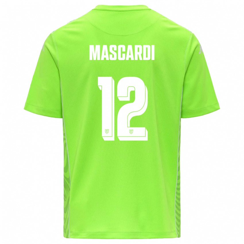 ילדים דייגו מסקרדי #12 לבן ירוק דשא חולצת שוער 2025/26 חולצה קצרה