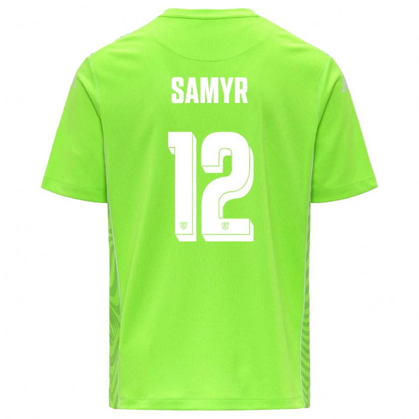 ילדים וואליד סמיר #12 לבן ירוק דשא חולצת שוער 2025/26 חולצה קצרה