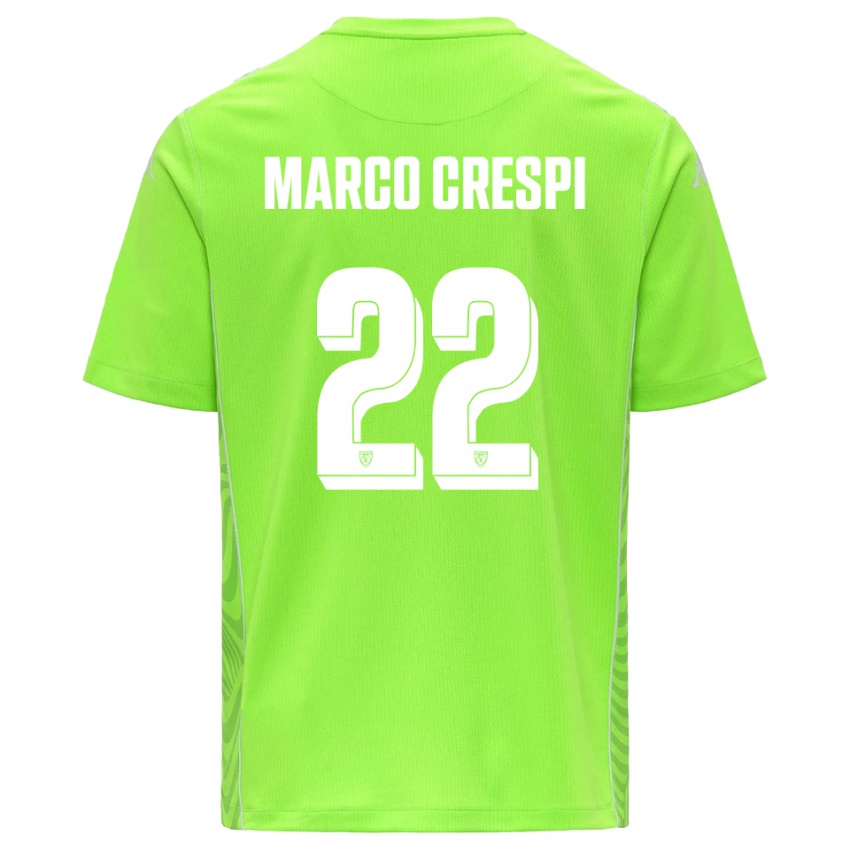 ילדים ז׳יאן מרקו קרספי #22 לבן ירוק דשא חולצת שוער 2025/26 חולצה קצרה