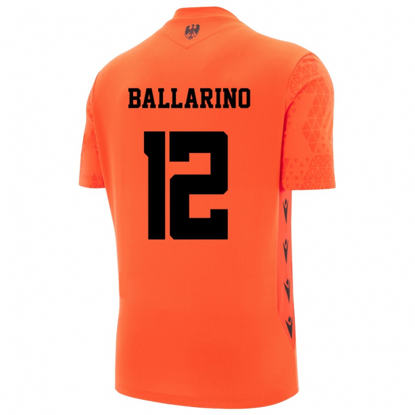 ילדים Alessio Ballarino #12 שחור כתום כהה חולצת שוער 2025/26 חולצה קצרה