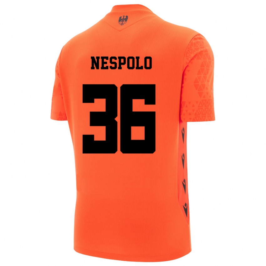 ילדים Sabrina Nespolo #36 שחור כתום כהה חולצת שוער 2025/26 חולצה קצרה