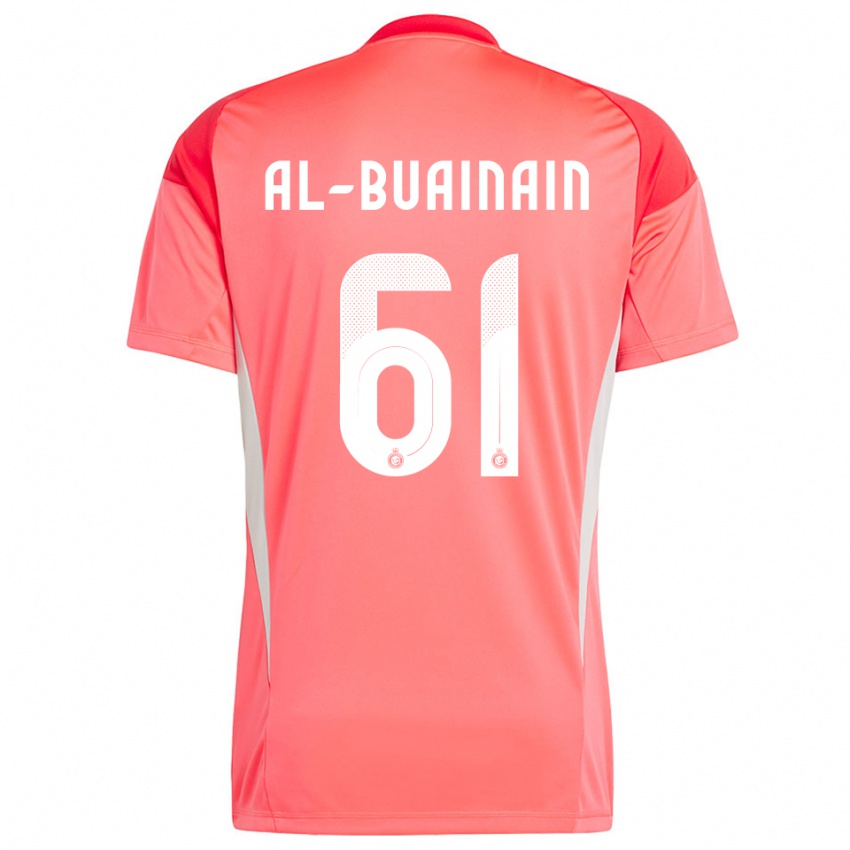 ילדים Mubarak Al-Buainain #61 לבן צהוב כתום חולצת שוער 2025/26 חולצה קצרה