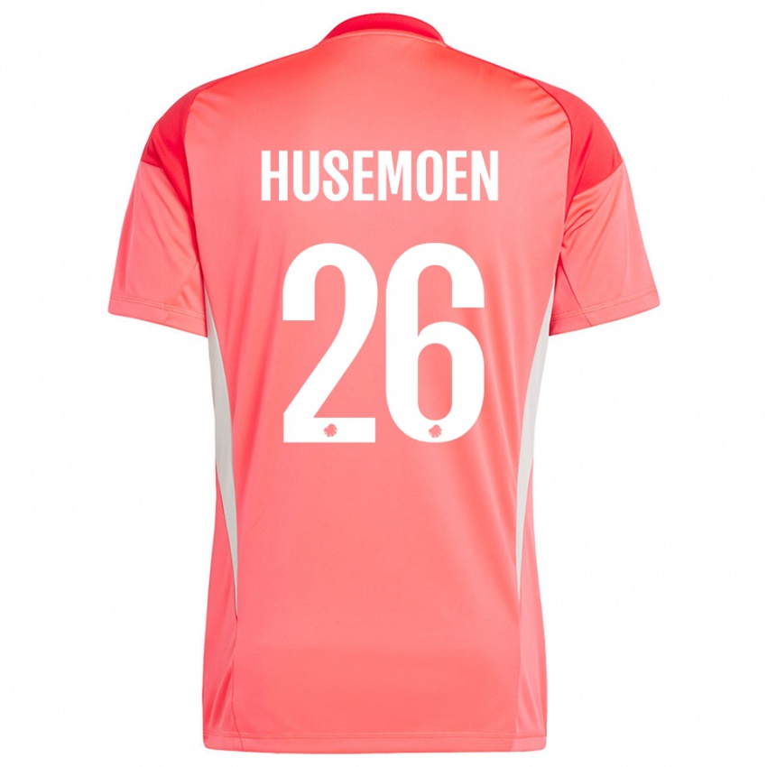 ילדים Astrid Husemoen #26 לבן אדום חולצת שוער 2025/26 חולצה קצרה