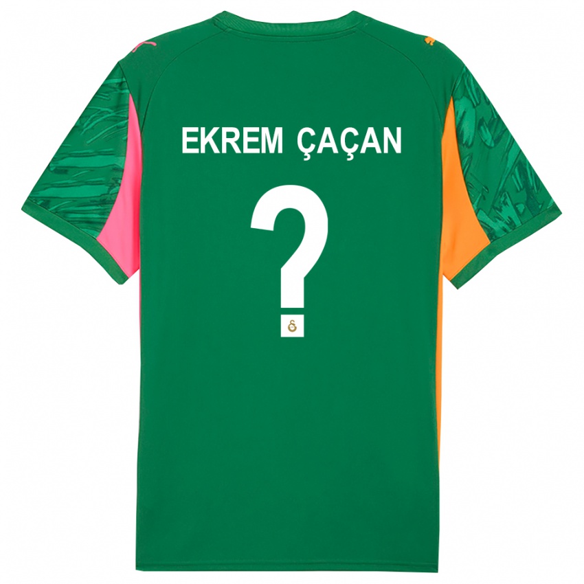 ילדים Yağız Ekrem Çaçan #0 ורוד ירוק כתום חולצת שוער 2025/26 חולצה קצרה