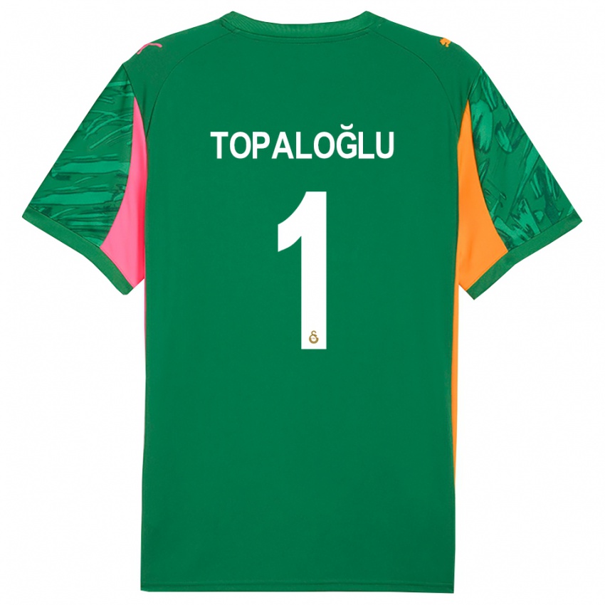 ילדים Eren Topaloğlu #1 ורוד ירוק כתום חולצת שוער 2025/26 חולצה קצרה